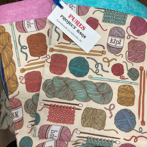 Yarny Crafting Cloth Project Bags