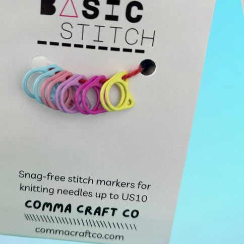 Rainbowy Stitch Markers from Comma Craft