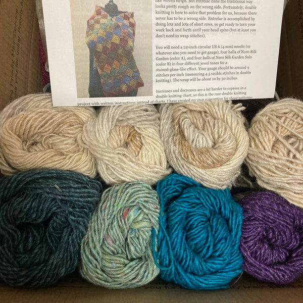 Doubleknit Noro Entrelac Wrap