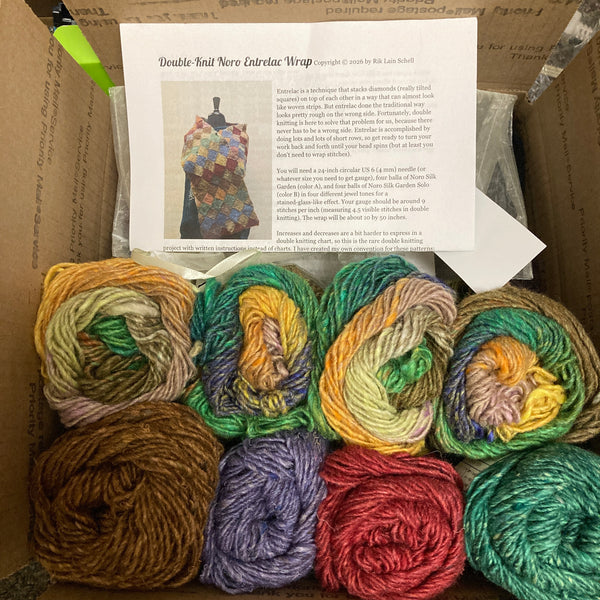 Doubleknit Noro Entrelac Wrap