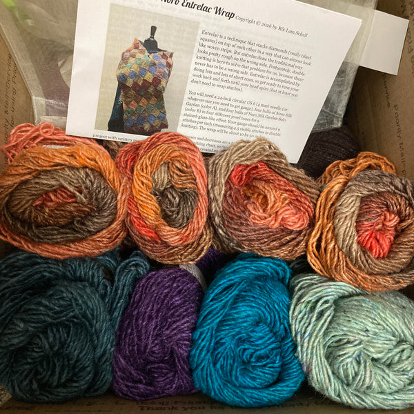 Doubleknit Noro Entrelac Wrap
