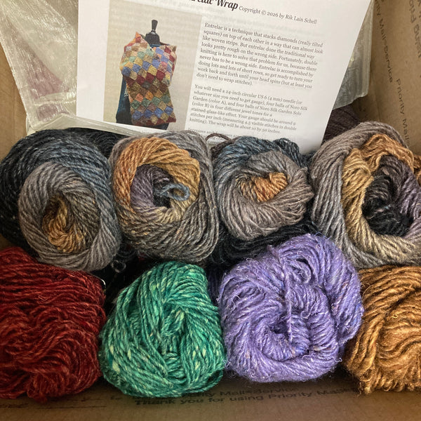 Doubleknit Noro Entrelac Wrap