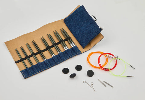 KnitPro Indigo Wood 5" Interchangeable Needle Set