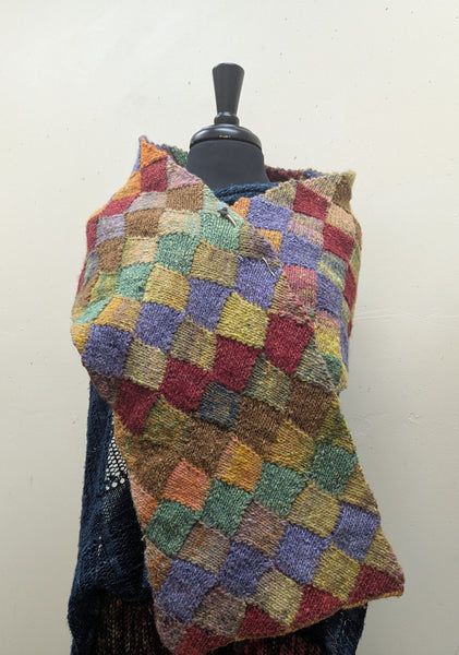 Doubleknit Noro Entrelac Wrap