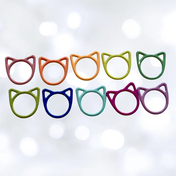 Rainbowy Stitch Markers from Comma Craft