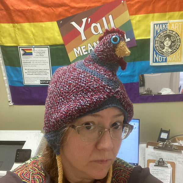 Emotional Support Chicken Yarn HAT Kit