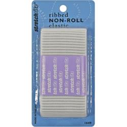 Woven ribbed non-roll elastic