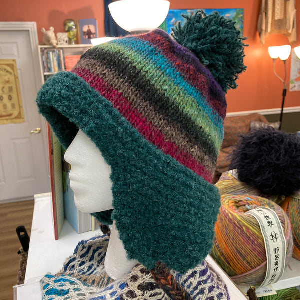 Noro Striped Hat with Soft Boucle Earflaps Kit